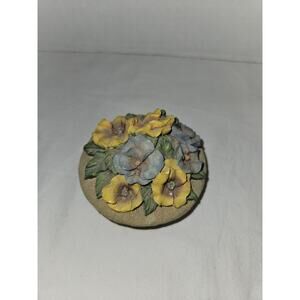 Garden Bees Honey Flowers Jar Candle Holder Topper Lid Resin Wilderness